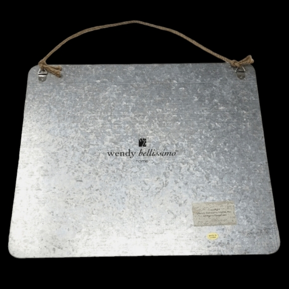 DECORATIVE METAL SIGN "LET'S STAY HOME" BY WENDY BELLISSIMO - Picture 5 of 9